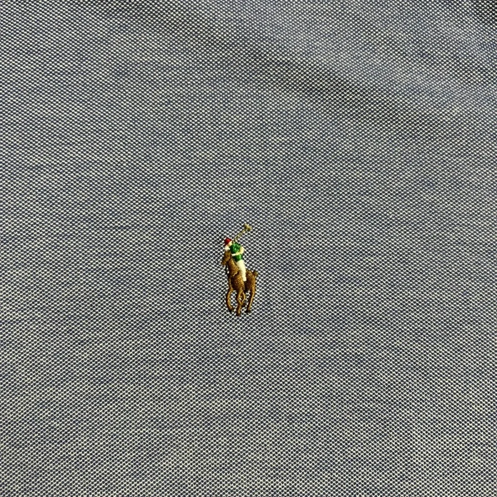 Polo Ralph Lauren Mens Blue Knit Oxford Polo Shirt 4XLT Tall Short Sleeve Cotton